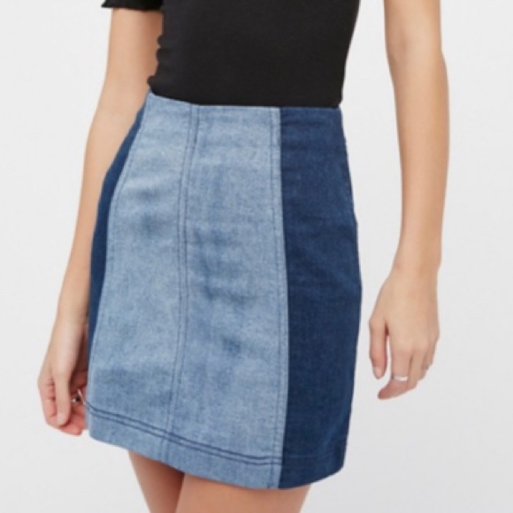 Denim free people skirt